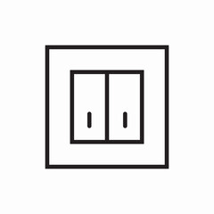 Light switch electrical wall control icon vector sign