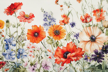 Elegant wedding invitation card background vector. Minimal hand painted watercolor botanical flowers texture template background. Design for wedding, vip cover, poster, rsvp moderncard.Valentine's Day