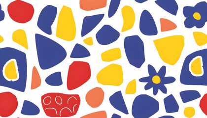 Fototapeta premium Abstract Illustration Colorful Shapes Pattern