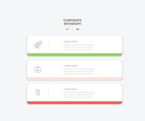 Business infograph template with 3 steps. Vector