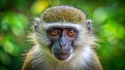 African Green Monkey Portrait, High-Detail Wildlife Photography