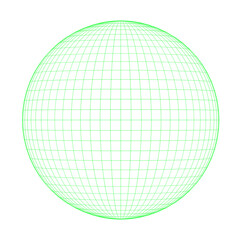 Grid globe png element, transparent background