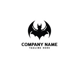 Vector bat logo design. Batman logo icon vector. bat open wings flying concept elements icon