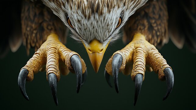 A powerful eagle perches on a branch