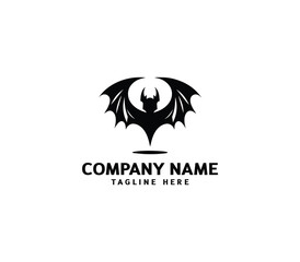 Vector bat logo design. Batman logo icon vector. bat open wings flying concept elements icon