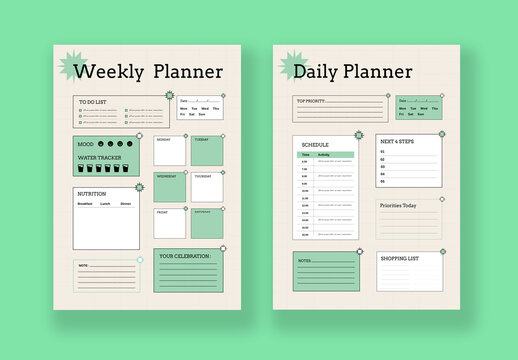 Daily or Weekly Planner Layout