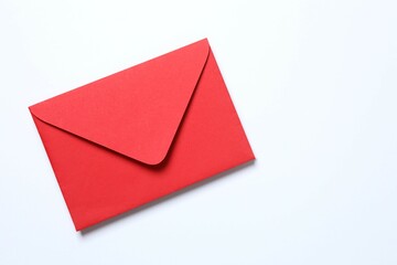 Paper envelope on white background