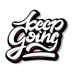 Png keep going handwritten sticker