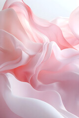 Obraz premium Serene Pastel Pink Elegance on Creamy White Canvas