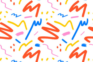 Colorful brush png pattern, abstract design, transparent background