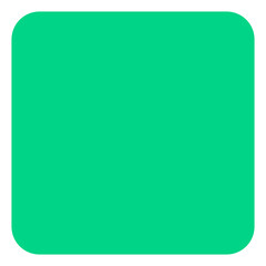 Square badge png sticker, green geometric shape on transparent background