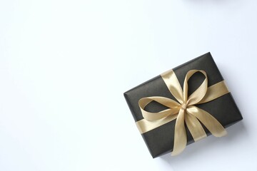 Beautiful gift box on white background