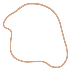 Png brown textured circle sticker in earth tone