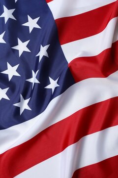 Beautifully waving star and striped American flag