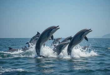 Naklejka premium dolphin in the water