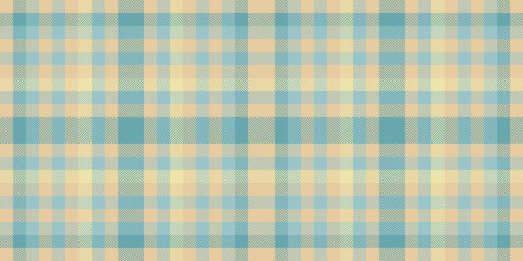 Blanket seamless vector texture, curtain plaid background fabric. Plank tartan textile check pattern in amber and pastel colors.