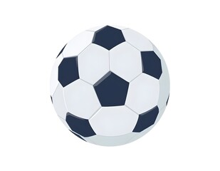 Obraz premium Blank white background,Flat soccer ball or football icon
