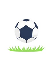 Obraz premium Blank white background,Flat soccer ball or football icon for sports apps and websites