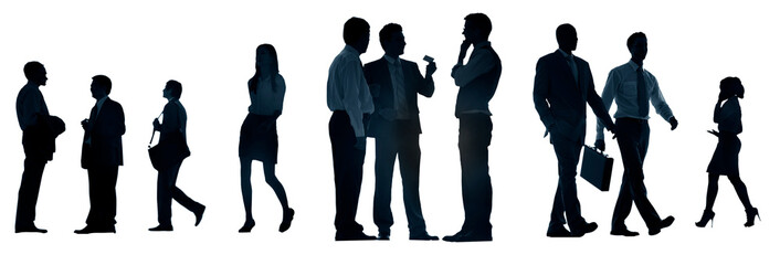 Png busy business people, transparent background