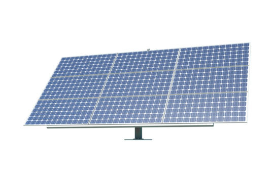 Solar panel png 3D clipart, sustainable electricity source on transparent background - Powered by Adobe