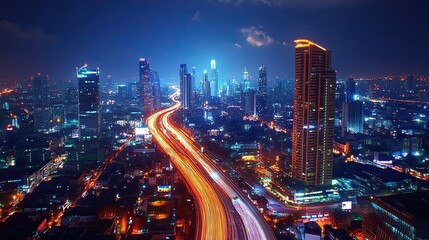 Naklejka premium Cloud-based infrastructure enabling real-time data collection and analysis for city planning.