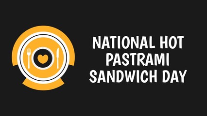 National Hot Pastrami Sandwich Day web banner design illustration 