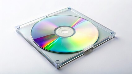 CD Cover Mockup: Blank Jewel Case on White Background - Perfect for Album Art Design