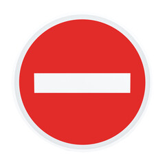 No-entry sign png sticker, transparent background