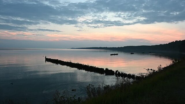 Abend am Stettiner Haff bei Kamminke auf Usedom