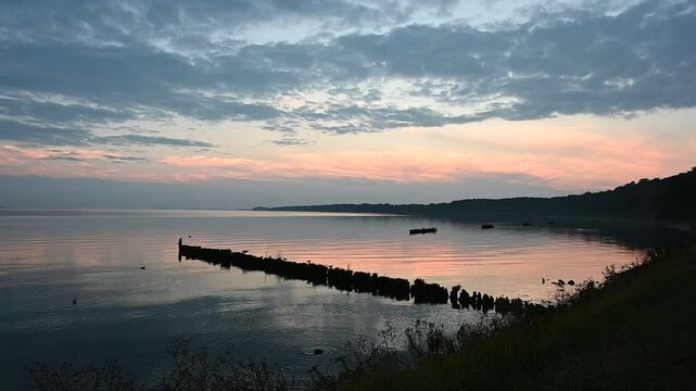Abend am Stettiner Haff bei Kamminke auf Usedom