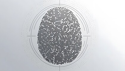 Fingerprint vector illustration. Fingerprint isolated on white background.