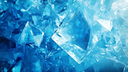 Obraz premium Abstract ice background. Blue background with cracks on the ice surface