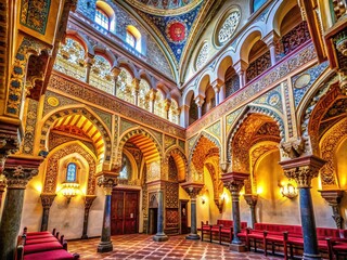 Obraz premium Cordoba Synagogue Interior: Ornate Architecture & Decorative Details, Spain