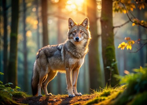 Coywolf at Dawn: Rule of Thirds Composition Wildlife Photography
