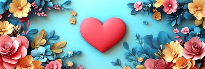 Love Blooms: Hand-Drawn Valentine's Day Frame