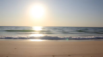 Obraz premium sunset on the beach for background