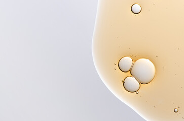 The texture of a skin serum or body gel or a moisturizing cosmetic cream. Copy space