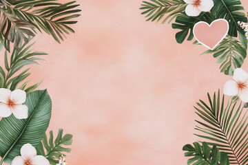 Elegant wedding invitation card background vector. Minimal hand painted watercolor botanical flowers texture template background. Design for wedding, vip cover, poster, rsvp moderncard.Valentine's Day