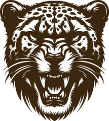 Artistic Depiction of a Ferocious Cheetah with an Angry Look
