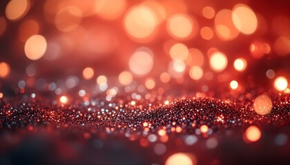 Red Sparkles with Bokeh Lights
