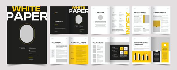 White Paper Template, Business White Paper Design