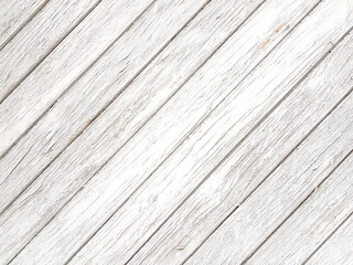 Background white wooden planks diagonal board texture.