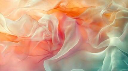 Obraz premium Abstract Pastel Fabric Drapery: A Symphony of Soft Hues