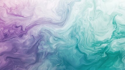 Fototapeta premium Abstract Swirling Teal and Purple Paint
