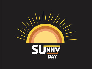 Fototapeta premium Bright and cheerful sunny day graphic art illustration