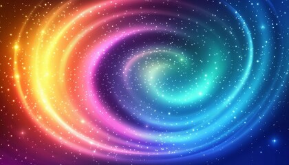Vibrant and colorful background with swirling lights