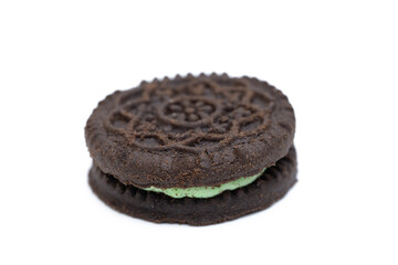 chocolate double cookies isolated