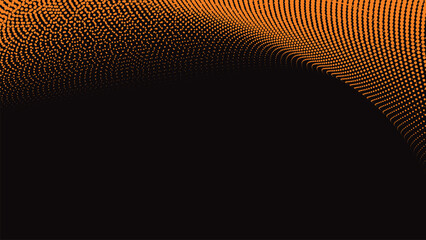 Black orange halftone abstract background for backdrop or presentation