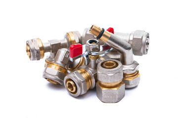 water connection taps isolated