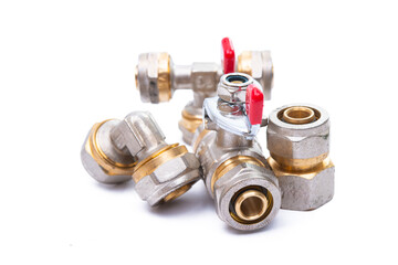 water connection taps isolated